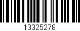 Código de barras (EAN, GTIN, SKU, ISBN): '13325278'