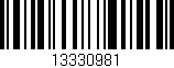 Código de barras (EAN, GTIN, SKU, ISBN): '13330981'