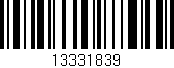 Código de barras (EAN, GTIN, SKU, ISBN): '13331839'