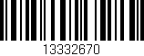 Código de barras (EAN, GTIN, SKU, ISBN): '13332670'