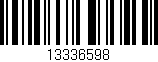 Código de barras (EAN, GTIN, SKU, ISBN): '13336598'