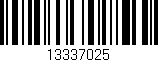 Código de barras (EAN, GTIN, SKU, ISBN): '13337025'
