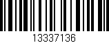 Código de barras (EAN, GTIN, SKU, ISBN): '13337136'