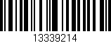 Código de barras (EAN, GTIN, SKU, ISBN): '13339214'