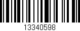 Código de barras (EAN, GTIN, SKU, ISBN): '13340598'