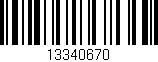 Código de barras (EAN, GTIN, SKU, ISBN): '13340670'