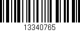 Código de barras (EAN, GTIN, SKU, ISBN): '13340765'