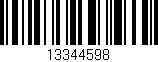 Código de barras (EAN, GTIN, SKU, ISBN): '13344598'