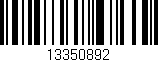 Código de barras (EAN, GTIN, SKU, ISBN): '13350892'