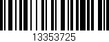 Código de barras (EAN, GTIN, SKU, ISBN): '13353725'