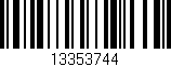 Código de barras (EAN, GTIN, SKU, ISBN): '13353744'