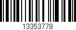 Código de barras (EAN, GTIN, SKU, ISBN): '13353778'