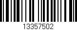 Código de barras (EAN, GTIN, SKU, ISBN): '13357502'