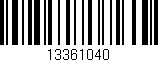 Código de barras (EAN, GTIN, SKU, ISBN): '13361040'