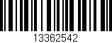 Código de barras (EAN, GTIN, SKU, ISBN): '13362542'