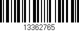 Código de barras (EAN, GTIN, SKU, ISBN): '13362765'