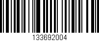 Código de barras (EAN, GTIN, SKU, ISBN): '133692004'