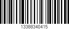 Código de barras (EAN, GTIN, SKU, ISBN): '13388340415'