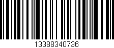 Código de barras (EAN, GTIN, SKU, ISBN): '13388340736'