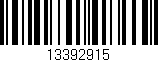 Código de barras (EAN, GTIN, SKU, ISBN): '13392915'