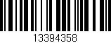 Código de barras (EAN, GTIN, SKU, ISBN): '13394358'
