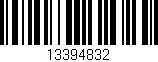Código de barras (EAN, GTIN, SKU, ISBN): '13394832'