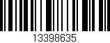 Código de barras (EAN, GTIN, SKU, ISBN): '13398635'