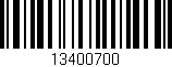 Código de barras (EAN, GTIN, SKU, ISBN): '13400700'