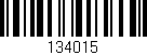 Código de barras (EAN, GTIN, SKU, ISBN): '134015'