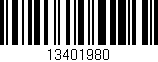Código de barras (EAN, GTIN, SKU, ISBN): '13401980'