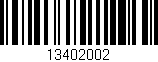 Código de barras (EAN, GTIN, SKU, ISBN): '13402002'