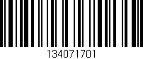 Código de barras (EAN, GTIN, SKU, ISBN): '134071701'