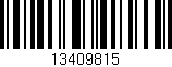 Código de barras (EAN, GTIN, SKU, ISBN): '13409815'