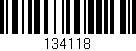 Código de barras (EAN, GTIN, SKU, ISBN): '134118'