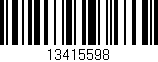 Código de barras (EAN, GTIN, SKU, ISBN): '13415598'