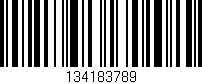 Código de barras (EAN, GTIN, SKU, ISBN): '134183789'