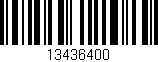 Código de barras (EAN, GTIN, SKU, ISBN): '13436400'