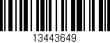 Código de barras (EAN, GTIN, SKU, ISBN): '13443649'