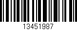 Código de barras (EAN, GTIN, SKU, ISBN): '13451987'