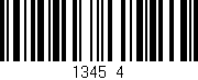 Código de barras (EAN, GTIN, SKU, ISBN): '1345/4'