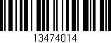 Código de barras (EAN, GTIN, SKU, ISBN): '13474014'