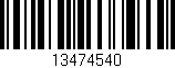 Código de barras (EAN, GTIN, SKU, ISBN): '13474540'