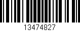 Código de barras (EAN, GTIN, SKU, ISBN): '13474827'