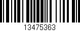 Código de barras (EAN, GTIN, SKU, ISBN): '13475363'