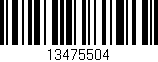 Código de barras (EAN, GTIN, SKU, ISBN): '13475504'