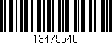Código de barras (EAN, GTIN, SKU, ISBN): '13475546'