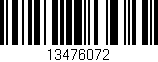 Código de barras (EAN, GTIN, SKU, ISBN): '13476072'
