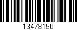 Código de barras (EAN, GTIN, SKU, ISBN): '13478190'
