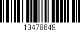 Código de barras (EAN, GTIN, SKU, ISBN): '13478649'