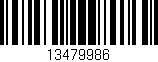 Código de barras (EAN, GTIN, SKU, ISBN): '13479986'